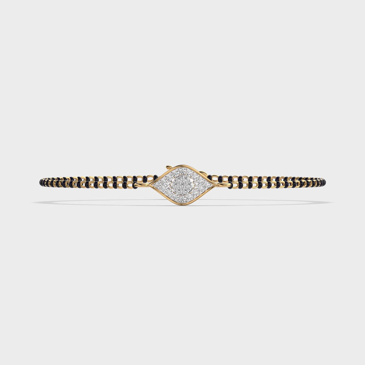 Stylish Evil Eye Diamond Beaded Bracelet