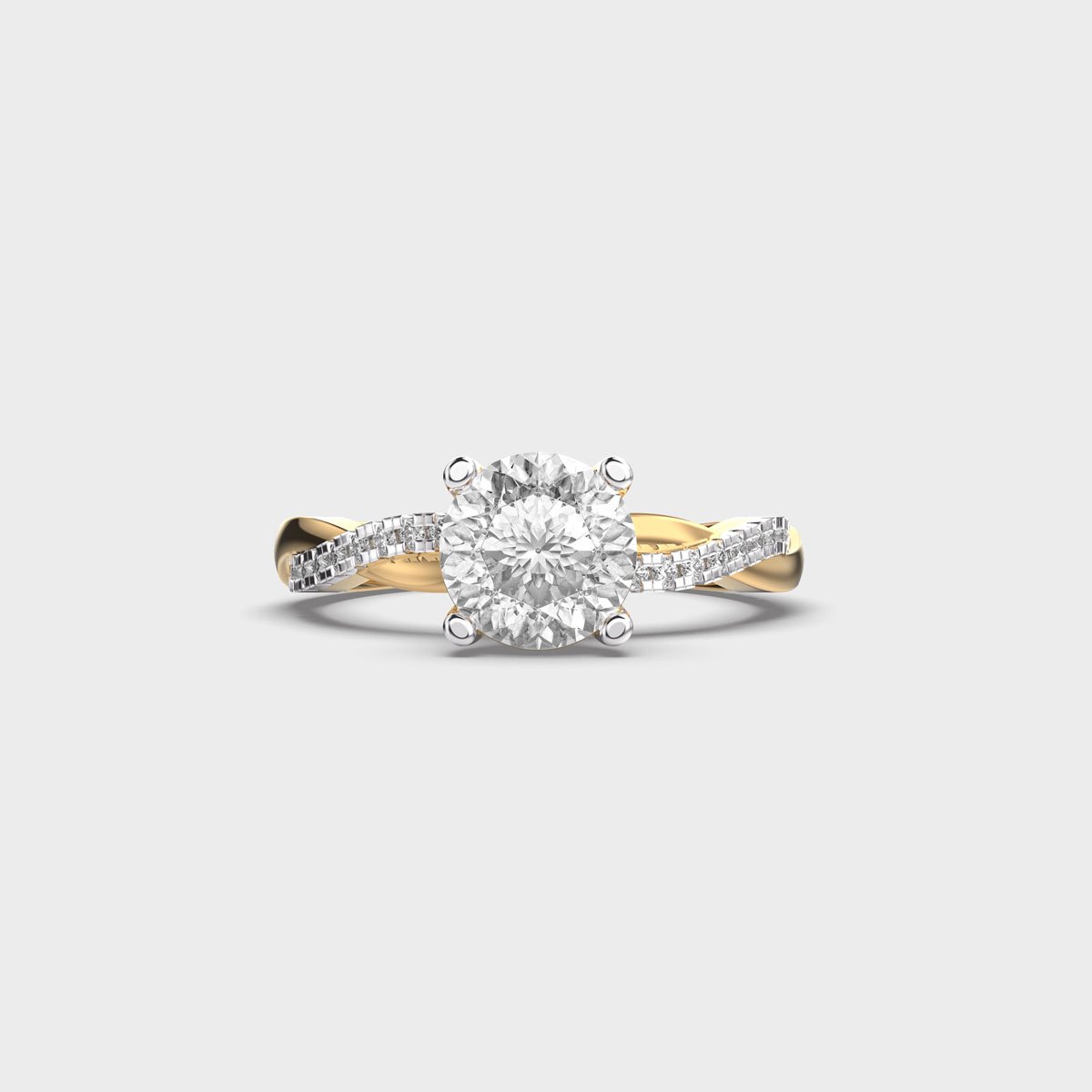 Twisted Curtsy Padma Cut Diamond Ring