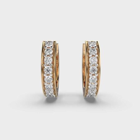 Pure Elegance Diamond Ear Piercing Hoops
