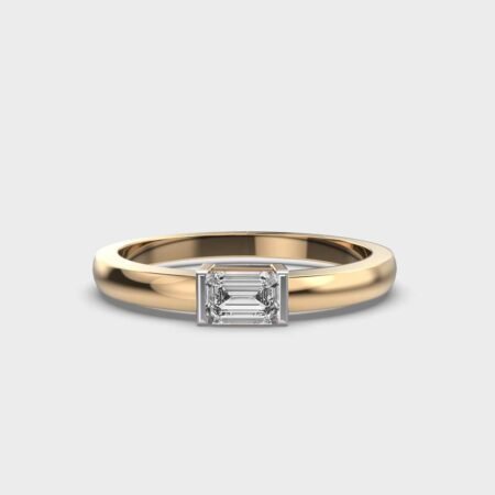Floating Emerald Diamond Ring