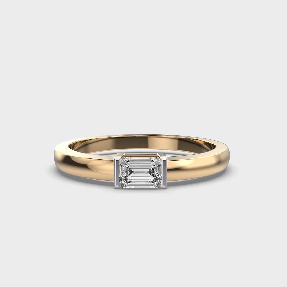 Floating Emerald Diamond Ring