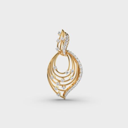 Glintwave Diamond Swirl Pendant