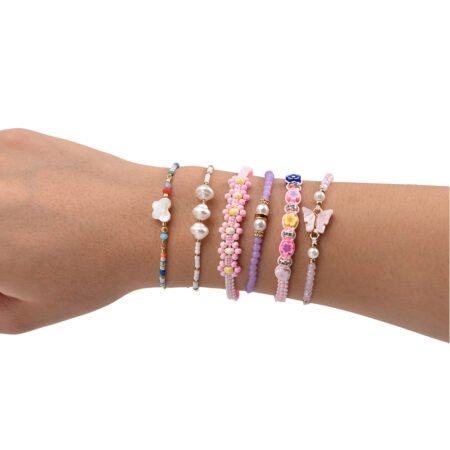 Stylish Evil Eye Diamond Beaded Bracelet